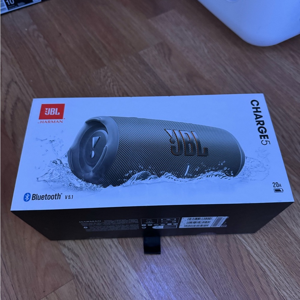 JBL Charge 5 Portable Bluetooth Waterproof Speaker With Powerbank, Gray